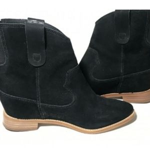 Rowen Black Suede Ankle Boots Western Size 6 New